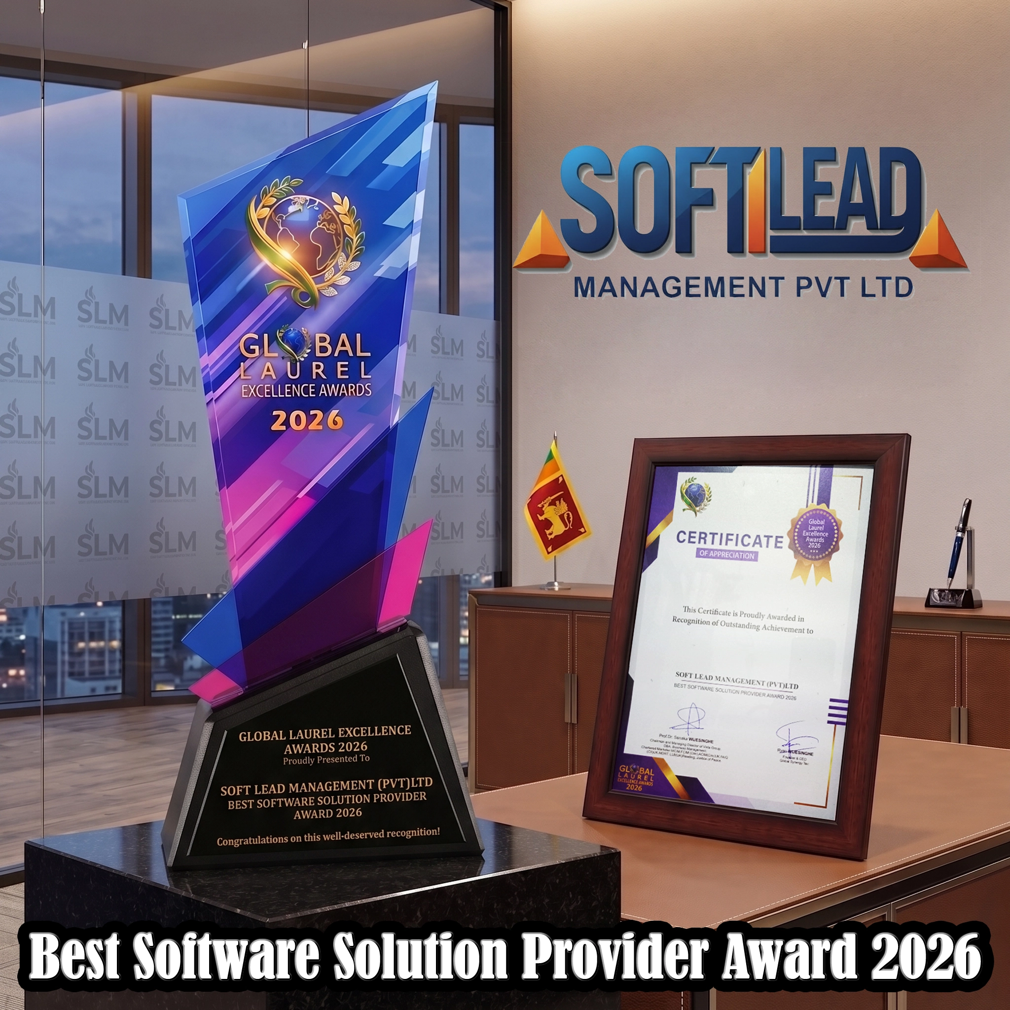 Best Software Solution Provider 2026 award banner Soft Lead